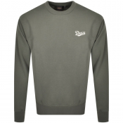 Deus Ex Machina Crew Neck Flagged Sweatshirt Green